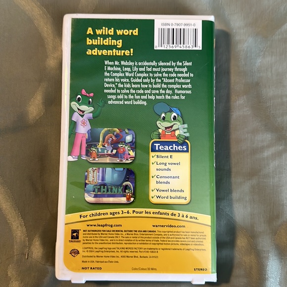 Leap Frog VHS Code word caper video for kids - Picture 2 of 4